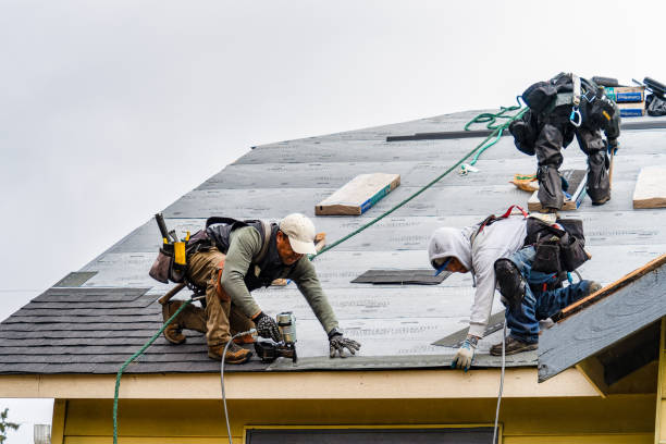 Professional Gutter Installation technician working in New Haven, NY